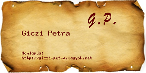 Giczi Petra névjegykártya